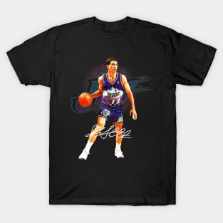 John Stockton Utah Basketball Legend Signature Vintage Retro 80s 90s Bootleg Rap Style T-Shirt